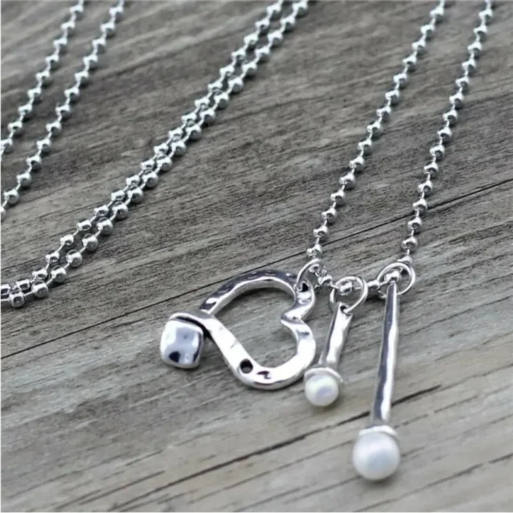 Nailed Heart - Boho long Necklace - Picture 1 of 12